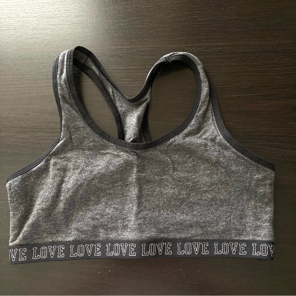 SO Gray Girls Sports Bra Tank Top